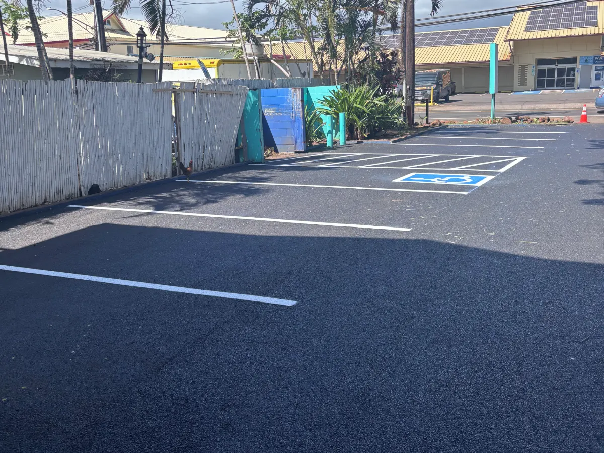Commercial sealcoating project Kauai